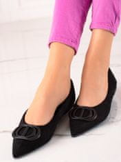 Amiatex Női balerina cipő 87091 + Nőin zokni Gatta Calzino Strech, fekete, 36