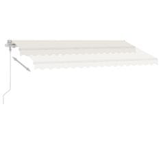 Vidaxl krémszínű automata szélérzékelős és LED-es napellenző 450x300cm 3069572