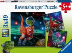 Ravensburger Puzzle Dinoszauruszok az űrben 3x49 darab