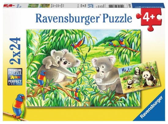 Ravensburger Puzzle Koalák és pandák 2x24 darab