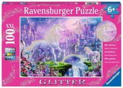 Ravensburger Szikrázó puzzle The Kingdom of Unikornis XXL 100 db