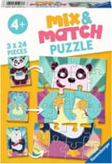 Ravensburger Mix&Match puzzle: Vicces állatok 3x24 darab