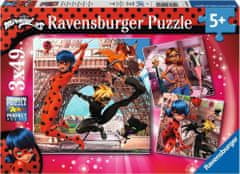 Ravensburger Rejtvény A varázslatos katicabogár és a fekete macska 3x49 darab