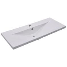 Greatstore fehér kerámia beépíthető mosdókagyló 101 x 39,5 x 18,5 cm