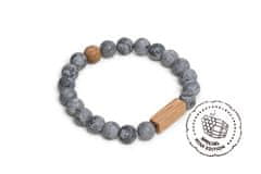 BeWooden női gyöngyös karkötő White Wine Bracelet M = 17 - 18 cm