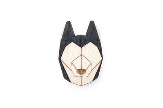 BeWooden unisex fa bross Husky bross szürke