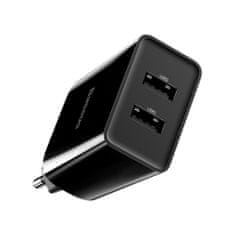 BASEUS Speed Mini hálózati töltő adapter 2x USB 2.1A 10.5W, fekete