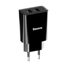 BASEUS Speed Mini hálózati töltő adapter 2x USB 2.1A 10.5W, fekete