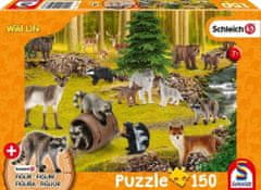 Schmidt Rejtvény Schleich Ahol mosómedve él 150 db + Schleich figura