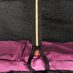 Aga Sport Pro Trambulin 430 cm Rózsaszín + védőháló + létra + cipőtartó zseb