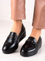 Amiatex Női félcipő 87592 + Nőin zokni Gatta Calzino Strech, fekete, 37