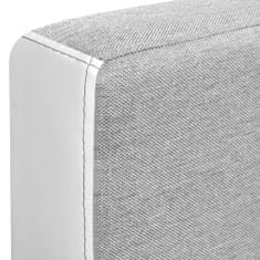 Greatstore Sarok ülőgarnitúra fehér/szürke szövet 218 x 155 x 69 cm