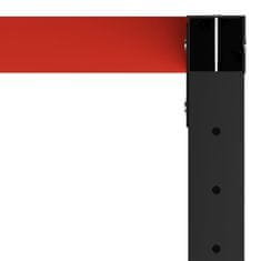 Greatstore fekete és piros fém munkapadváz 150 x 57 x 79 cm