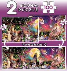 EDUCA Puzzle Panoráma Mesetündérek 2x100 db