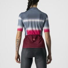 Castelli Női kerékpáros mez Dolce Jersey Light Steel Blue/Bordeaux, M, kék/ózsaszín