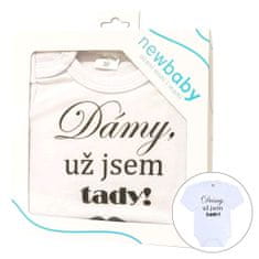 NEW BABY Új baba nyomtatott bodysuit Hölgyeim, itt vagyok! - ajándékcsomag - 80 (9-12m)