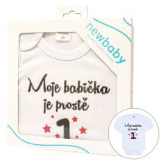 NEW BABY Nyomtatott test Új baba A nagymamám egyszerűen csak egy - ajándékcsomag - 50