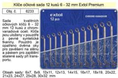 Extol Premium Villáskulcs készlet 12 db 6-32mm CrV