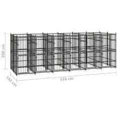 shumee acél kültéri kutyakennel 11,06 m²