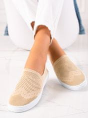 Női tornacipő 88059 + Nőin zokni Gatta Calzino Strech, bézs és barna árnyalat, 37