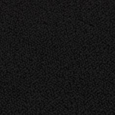 Greatstore 15 db fekete négyszögű csúszásmentes lépcsőszőnyeg 75 x 20 cm