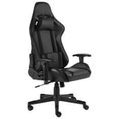 Greatstore fekete PVC forgó gamer szék