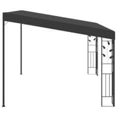 Greatstore antracitszürke falra szerelhető pavilon 4 x 3 x 2,5 m