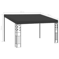 Greatstore antracitszürke falra szerelhető pavilon 4 x 3 x 2,5 m