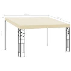 Greatstore krémszínű falra szerelhető pavilon 4 x 3 x 2,5 m