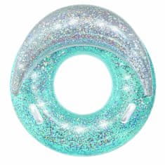 Bestway Felfújható gyűrű 43509 GLITTER DREAM háttámlával 117 cm türkiz türkiz