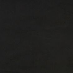 Greatstore fekete bársony lábzsámoly 45x29,5x35 cm