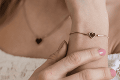 BeWooden női karkötő Rose Bracelet Heart S/M 17-21 cm