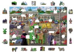 Wooden city Fából készült puzzle Paris Square Berlinben 2 az 1-ben, 505 darab ECO