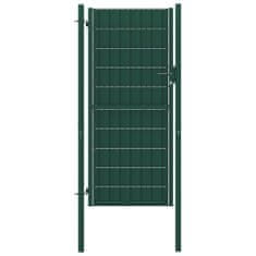 Greatstore zöld PVC és acél kerítéskapu 100 x 204 cm