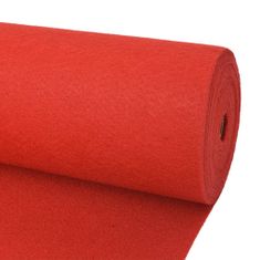 Vidaxl piros sima felületű kiállítási szőnyeg 1,2 x 12 m 287678