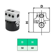 Vidaxl fúrófej MT2 fúrószárral maróesztergáláshoz 50 mm 146680