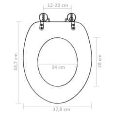 Vidaxl tengerpartmintás MDF WC-ülőke fedéllel 146911