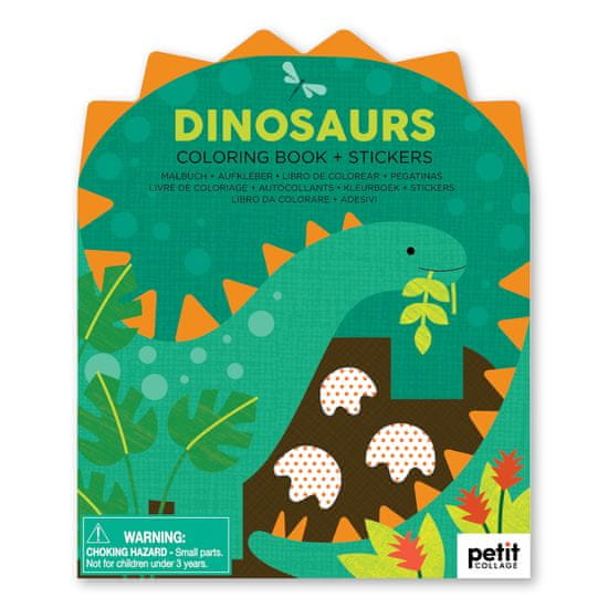 Petit collage színezés matricákkal dinoszauruszok
