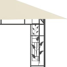 Vidaxl krémszínű pavilon szúnyoghálóval 4 x 3 x 2,73 m 180 g/m² 47970