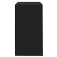 shumee 2 db fekete forgácslap tálalószekrény 70 x 41 x 75 cm