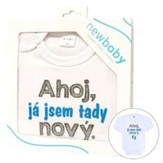 NEW BABY Új baba nyomtatott bodysuit Hello, I'm New Here - Ajándékcsomagolás - 56 (0-3m)