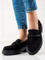 Amiatex Női félcipő 88173 + Nőin zokni Gatta Calzino Strech, fekete, 40