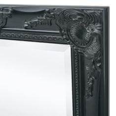 Greatstore 100x50 cm fekete barokk stílusú fali tükör