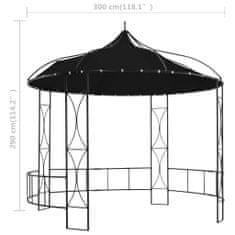 shumee antracitszürke kerek pavilon 300 x 290 cm