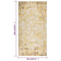 shumee sárga lapos szövésű kültéri szőnyeg 80 x 150 cm 