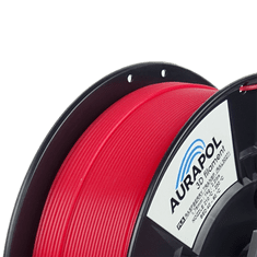 Aurapol PLA 3D Filament Raspberry részben átlátszó