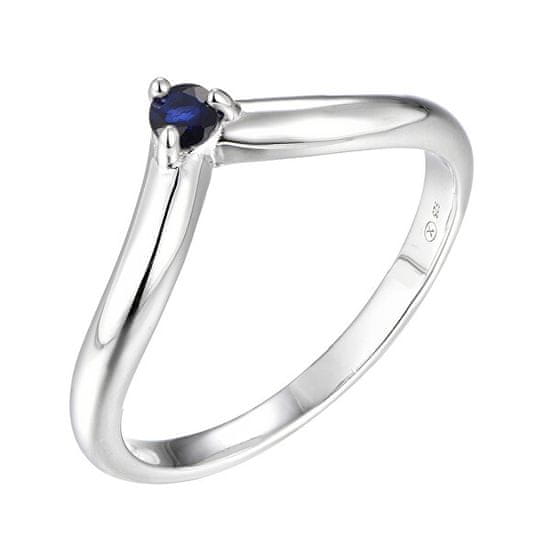 Brilio Silver Minimalista ezüst gyűrű zafírral Precious Stone SR09001B