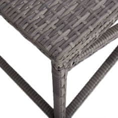 Greatstore szürke polyrattan kerti pad 120 cm