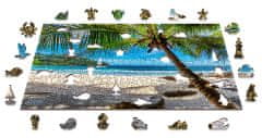 Wooden city Fa puzzle Beach a Paradise Islanden, Karib-tenger 2 az 1-ben, 505 darab ECO