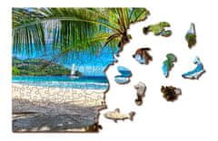 Wooden city Fa puzzle Beach a Paradise Islanden, Karib-tenger 2 az 1-ben, 505 darab ECO